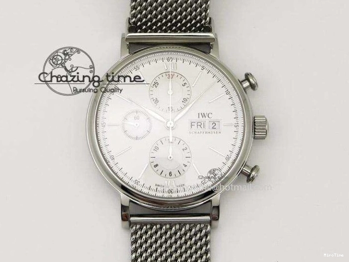 MIROTIME 0712 Pilot Chrono 377725 SS ZF 1:1 Best Edition White Dial on Black Leather Strap A Soft 7183